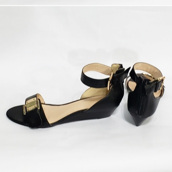 Nine West  Varsha Leather Sandal Wedge sz.8.5 - Picture 6 of 8